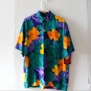 NWT Vintage Jams World Floral Spring Summer Shirt